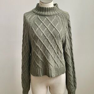 American Eagle Outfitters Sage Green Turtleneck Sweater
